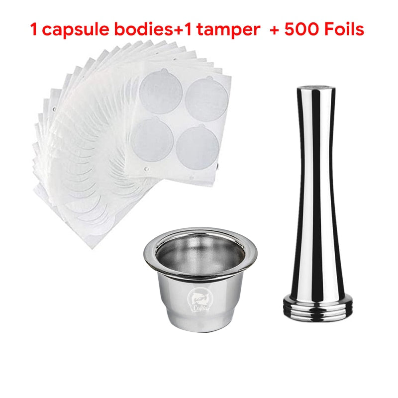 Wiederverwendbare Refill-Kapsel kapseln für Nespresso-Maschinen Espresso, hochwertige Edelstahl-Kapsel