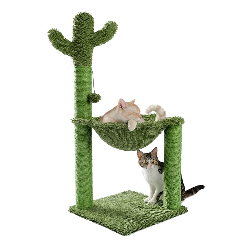 Niedliches Kaktus-Haustier-Kratzbaum-Spielzeug mit Kugel-Kratzbaum für Katze, Kätzchen