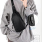 1 Herren-Umhängetasche mit großer Kapazität für Pendler mit USB-Aufladung, multifunktionale Brusttasche, modisch, einfach & leicht