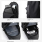 1 Herren-Umhängetasche mit großer Kapazität für Pendler mit USB-Aufladung, multifunktionale Brusttasche, modisch, einfach & leicht