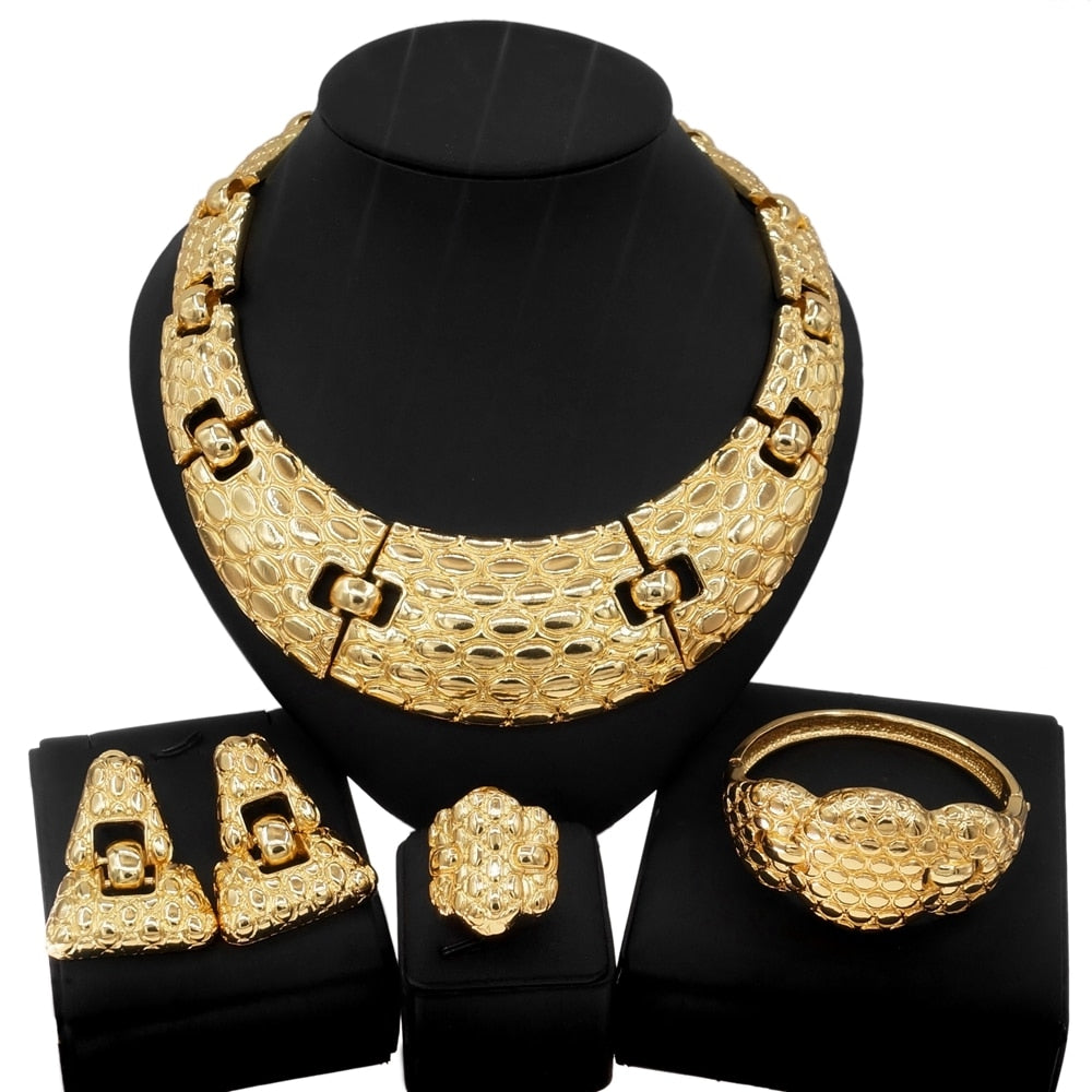 Mode Damen Halskette Schmuck-Set, Vergoldeter Anhänger