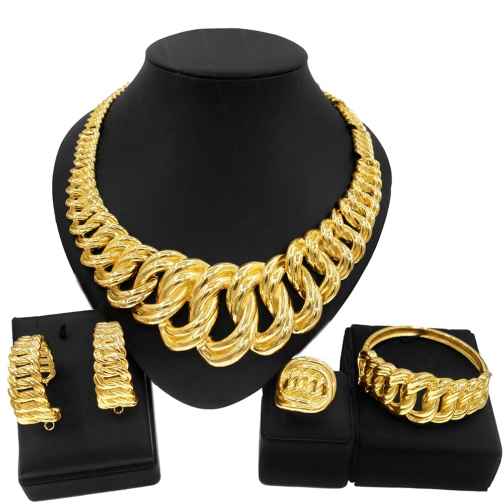 Mode Damen Halskette Schmuck-Set, Vergoldeter Anhänger