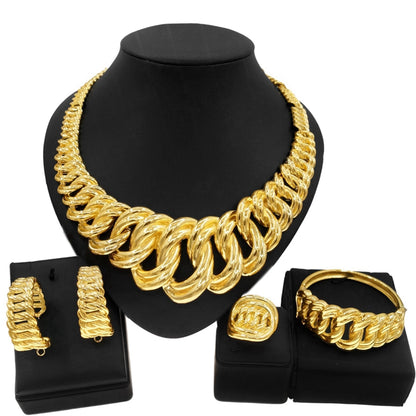 Mode Damen Halskette Schmuck-Set, Vergoldeter Anhänger