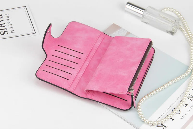 2023 Women Wallets Fashion Long PU Leather Top Quality Card Holder Classic Female Purse  Zipper  Wallet For Women