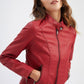 Damen Stehkragen Lederjacke, Motorradbekleidung