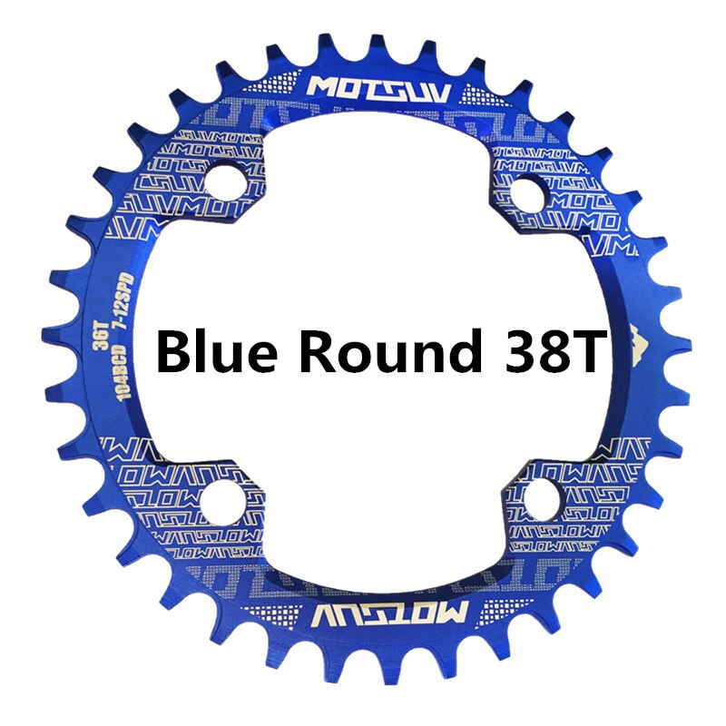 Runde Narrow Wide Kettenblatt MTB Mountainbike Fahrrad 32T, 34T, 36T, 38T Kurbelgarnitur Einzelne Zahn platte
