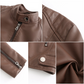 Damen Stehkragen Lederjacke, Motorradbekleidung