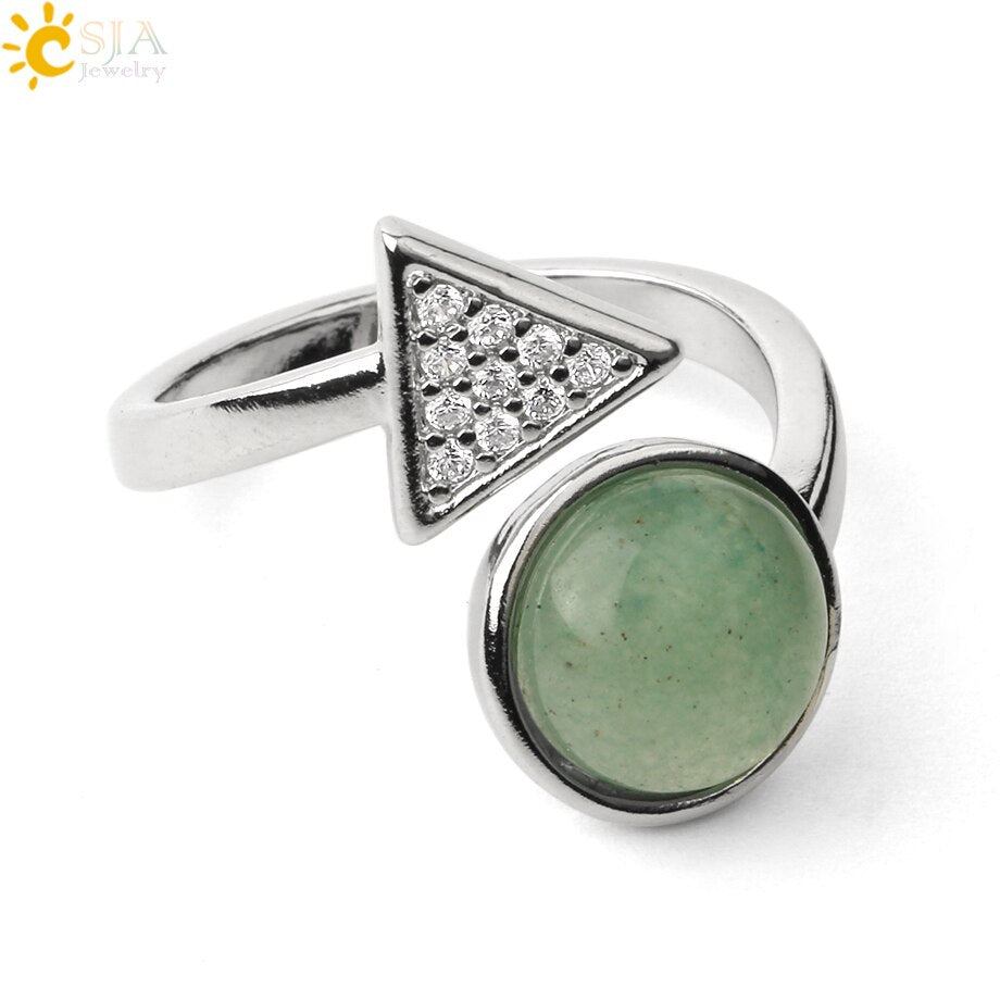 Cocktailring aus natürlichen Steine, Einstellbare Finger Ring für Damen
