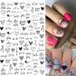 3D Nagelaufkleber, love Aufkleber, Gesicht Muster, Valentinstag Nail art Dekoration, Liebesherz
