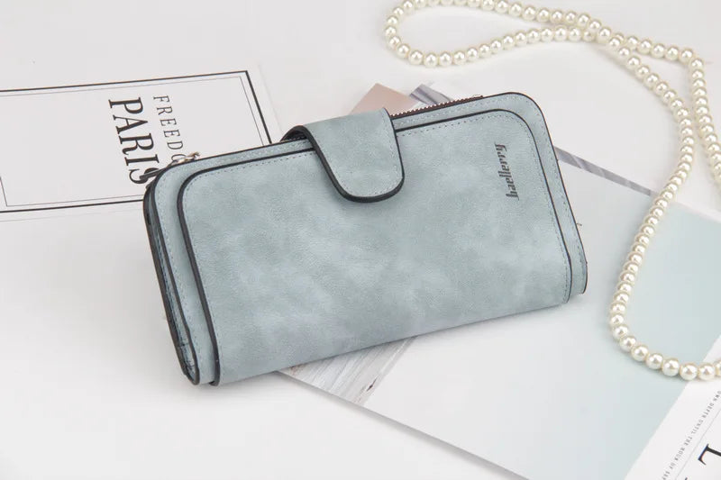 2023 Women Wallets Fashion Long PU Leather Top Quality Card Holder Classic Female Purse  Zipper  Wallet For Women