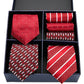 Geschenkbox-Set Herren-Krawatte, Seide, klassisches Jacquard-Gewebe, extra langes Krawatten-Einstecktuch-Set für formelle Hochzeitsfeier für Männer
