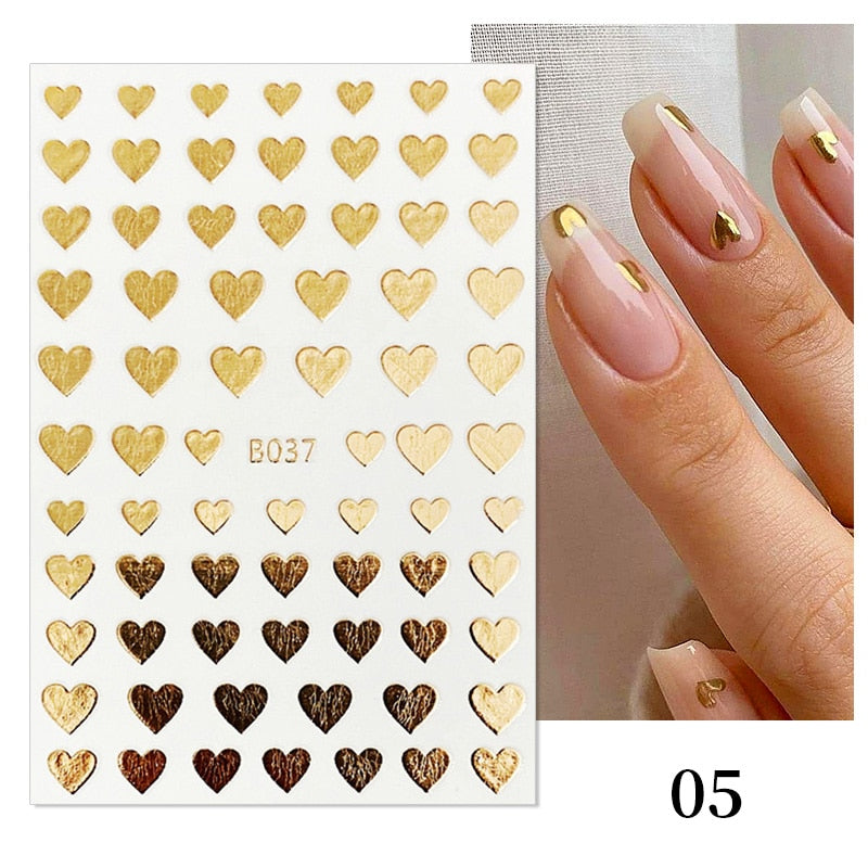 3D Nagelaufkleber, love Aufkleber, Gesicht Muster, Valentinstag Nail art Dekoration, Liebesherz