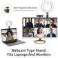 6,3-Zoll-LED-Ringlichter, Selfie-Live-Streaming, USB-Desktop-Clip für Youtube, MacBook, PC, Laptop, Computer, Tiktok-Stream