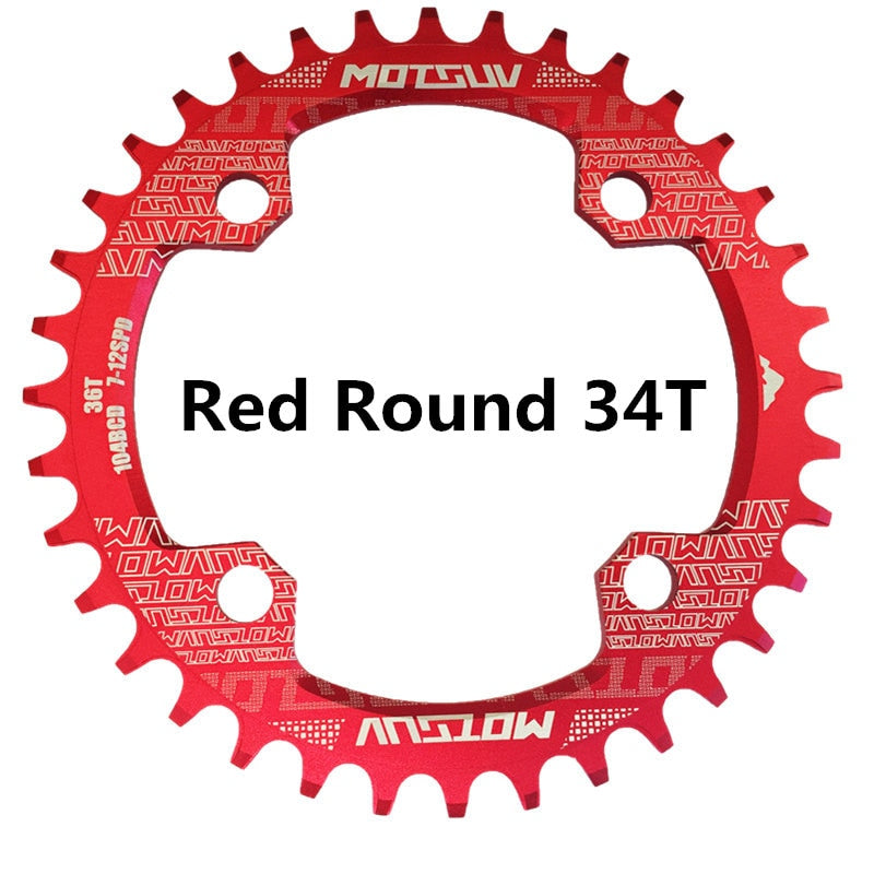 Runde Narrow Wide Kettenblatt MTB Mountainbike Fahrrad 32T, 34T, 36T, 38T Kurbelgarnitur Einzelne Zahn platte