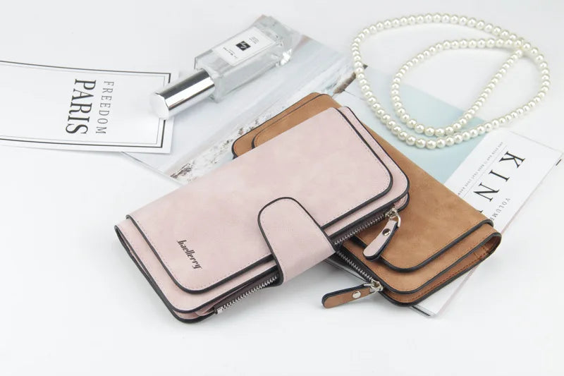2023 Women Wallets Fashion Long PU Leather Top Quality Card Holder Classic Female Purse  Zipper  Wallet For Women