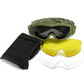 Schwarz Tan Grün Militärische Taktische Schutzbrille, Schießsonnenbrille, Winddichte Wargame Bergsteigerbrille