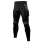 Männer Patchwork Kompression Laufhose inkl. Telefontasche, Elastische Fitness Leggings
