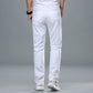 Marken Jeans im klassischen Stil mit regulärer Passform, Business-Mode-Denim-Hose aus fortschrittlicher Stretch-Baumwolle, männliche Markenhose