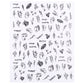 3D Nagelaufkleber, love Aufkleber, Gesicht Muster, Valentinstag Nail art Dekoration, Liebesherz