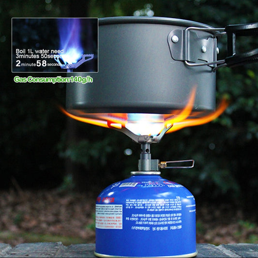 BRS Outdoor Gasherd Camping Gasbrenner, Tragbarer Mini-Titanofen, Überlebensofen Gaskocher BRS-3000T
