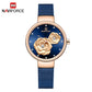 Luxus Marke NAVIFORCE Damenuhr, Mode Kreative 3D Rose wasserdichte Business armbanduhren