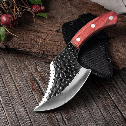 Metzgermesser geschmiedet, Outdoor Jagdmesser 5CR15 Edelstahl