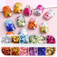 12 Gitter Perlweiß Chrom Nagel, Pigment UV Gel Nagellack