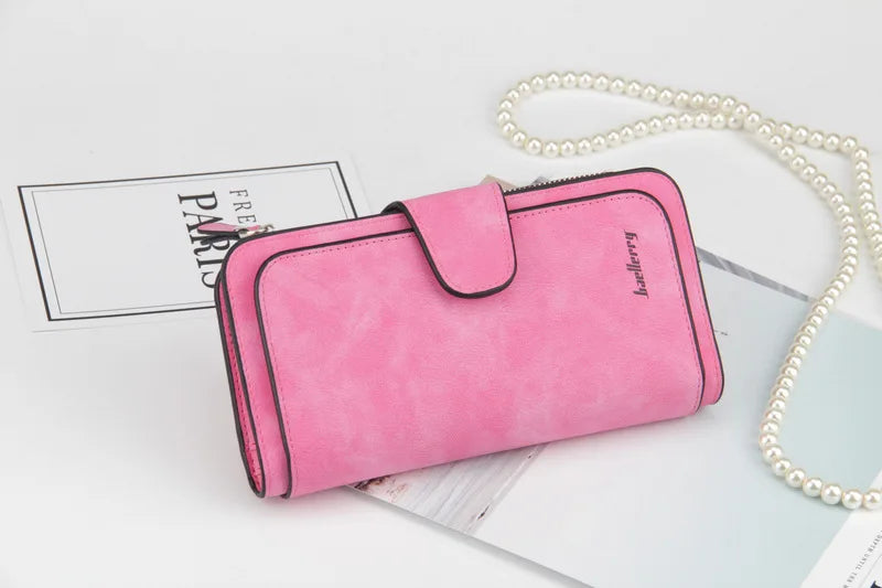 2023 Women Wallets Fashion Long PU Leather Top Quality Card Holder Classic Female Purse  Zipper  Wallet For Women