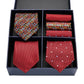 Geschenkbox-Set Herren-Krawatte, Seide, klassisches Jacquard-Gewebe, extra langes Krawatten-Einstecktuch-Set für formelle Hochzeitsfeier für Männer