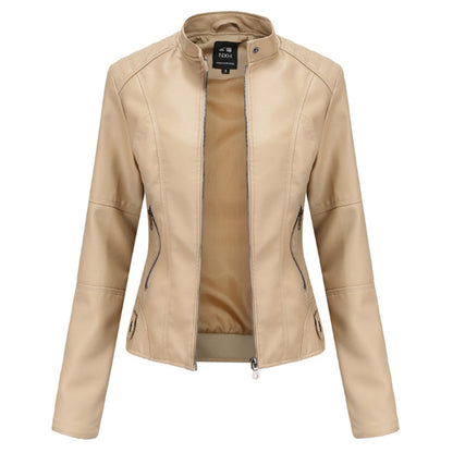 Damen Stehkragen Lederjacke, Motorradbekleidung