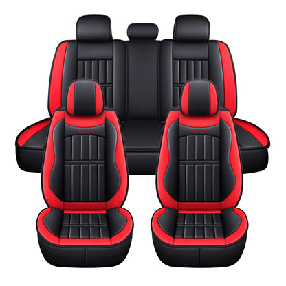 11PCS 5 Sitze Autositzbezüge inkl. Schutz Kissen Deluxe aus Leder Vorne + Hinten Komplettes Set