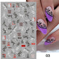3D Nagelaufkleber, love Aufkleber, Gesicht Muster, Valentinstag Nail art Dekoration, Liebesherz