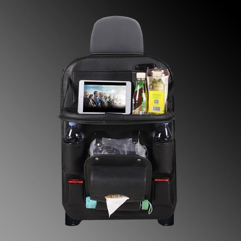 Auto-Aufbewahrungstasche aus PU-Leder, Multifunktions-Rückenlehne, Hängetasche, wasserdicht, Auto-Organizer
