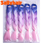 Sallyhair 24-Zoll-Ombre-Flechthaar, 2-Ton-Schwarz-Farbe, Jumbo-Zöpfe, Hochtemperaturfaser-Kunsthaarverlängerung