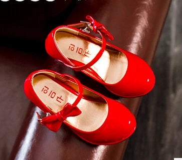 2024 New Girls Leather Shoes Autumn Bowtie Sandals 2019 New Children Shoes High Heels Princess Sweet Sandals For Girls