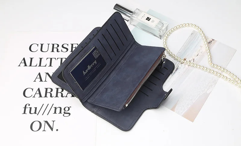 2023 Women Wallets Fashion Long PU Leather Top Quality Card Holder Classic Female Purse  Zipper  Wallet For Women