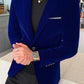 Herren Blazer aus hochwertigen Samt, Lässig Mode-Anzug Jacke, Business Herrenjacke