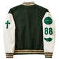 Hip Hop Varsity Damen & Herren Baseball-Jacke mit Pelz Buchstaben, Stickerei Farbe Block