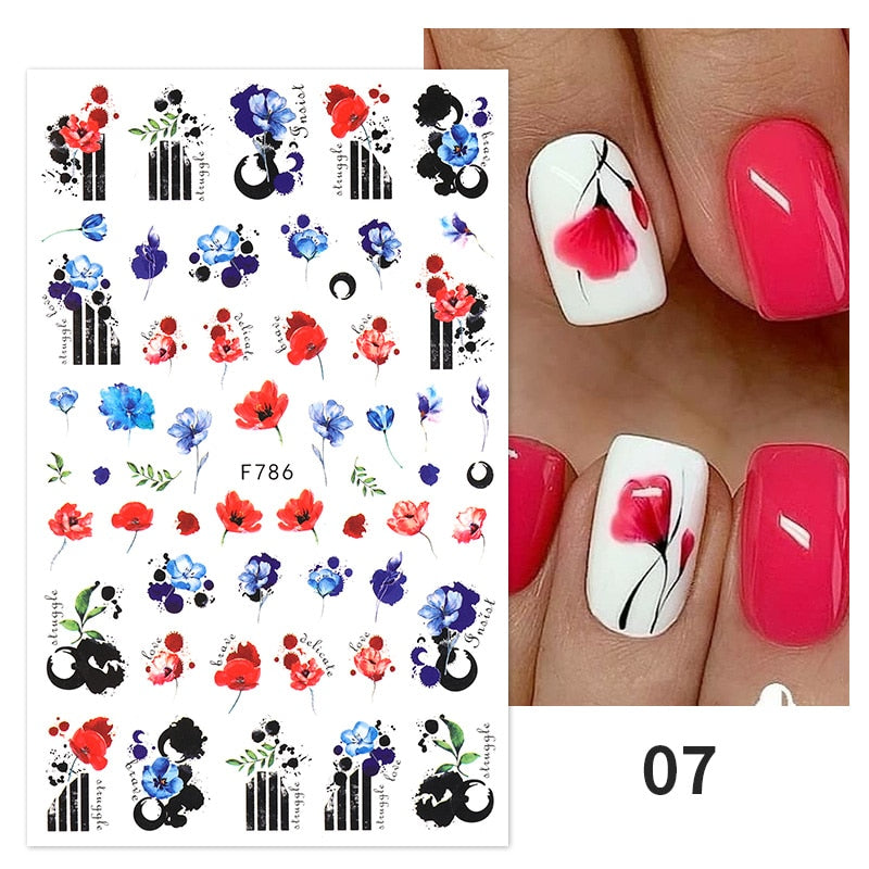 3D Nagelaufkleber, love Aufkleber, Gesicht Muster, Valentinstag Nail art Dekoration, Liebesherz