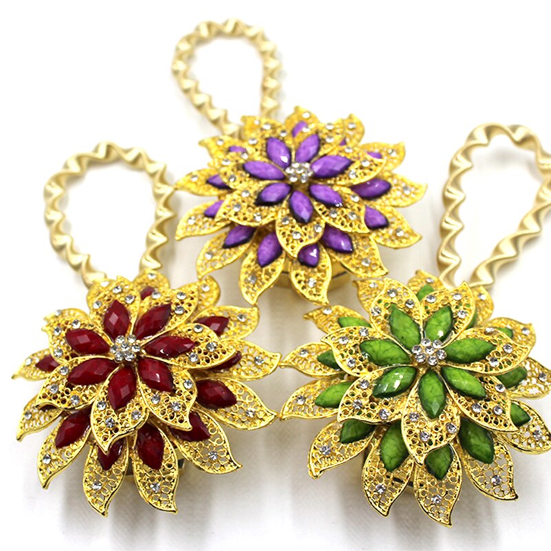 Bunte Vorhangschnalle, dehnbarer Frühling, magnetischer Vorhang-Clip, Vorhanghalter, kreativer Blumen-Riemen