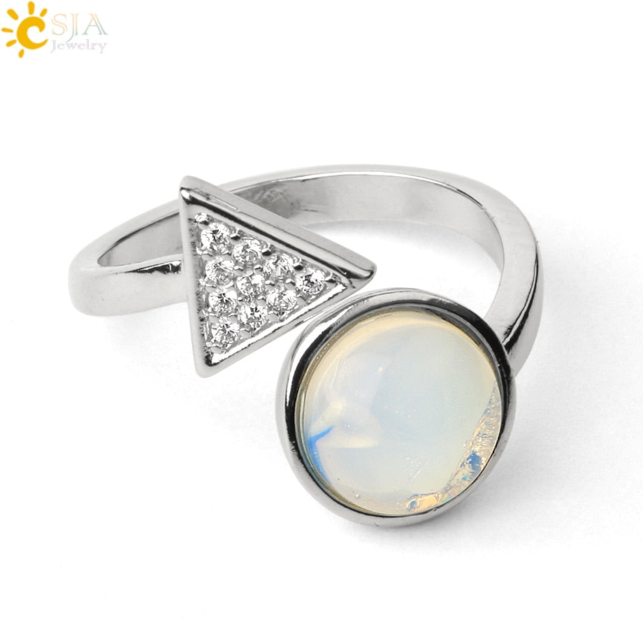 Cocktailring aus natürlichen Steine, Einstellbare Finger Ring für Damen