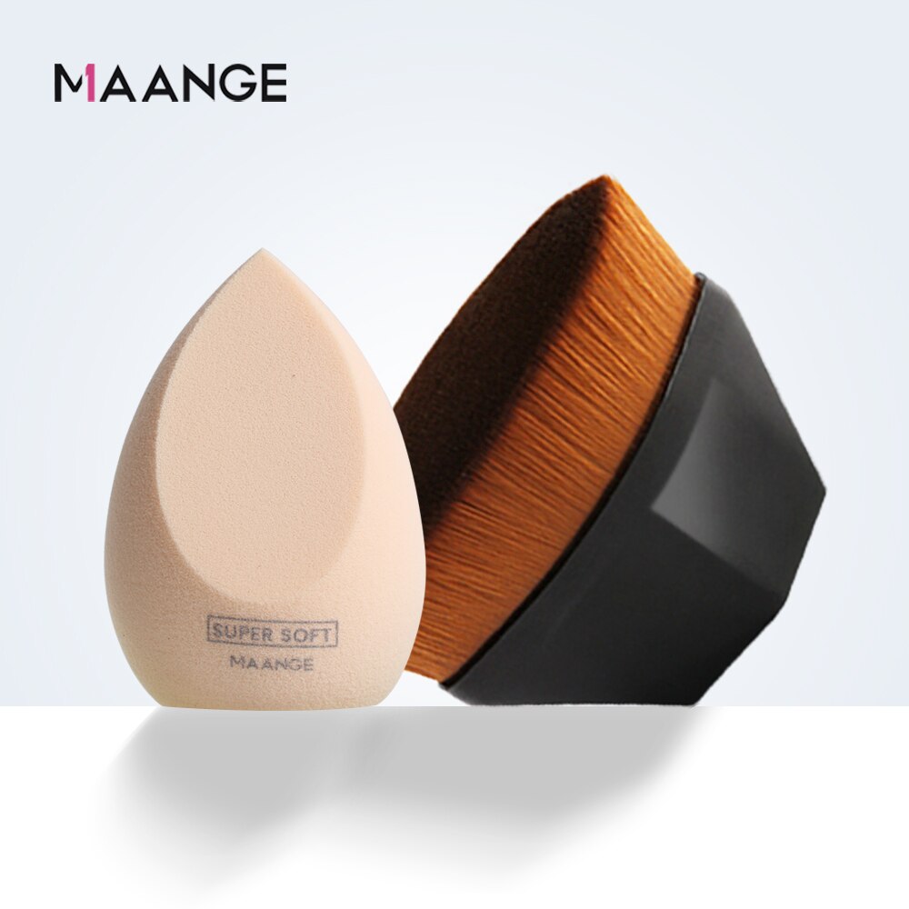 1 Stück Foundation-Pinsel + 1 Stück Make-up-Schwamm