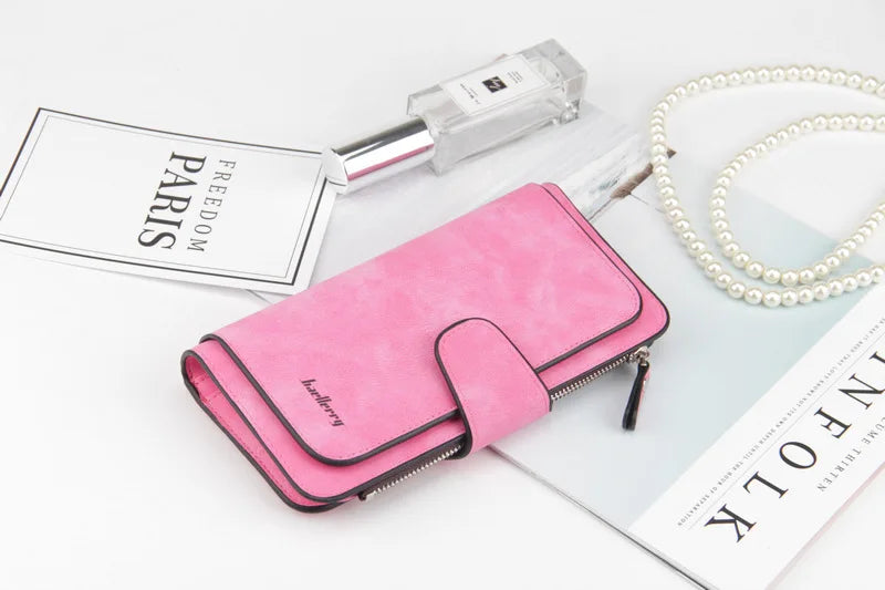 2023 Women Wallets Fashion Long PU Leather Top Quality Card Holder Classic Female Purse  Zipper  Wallet For Women