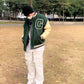 Hip Hop Varsity Damen & Herren Baseball-Jacke mit Pelz Buchstaben, Stickerei Farbe Block