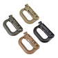 5PCS Grimloc Molle Karabiner mit D-Verschluss Ring aus Kunststoff