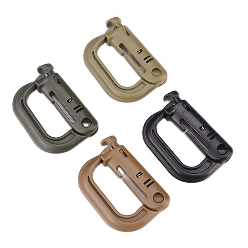 5PCS Grimloc Molle Karabiner mit D-Verschluss Ring aus Kunststoff