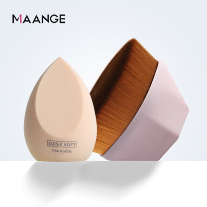 1 Stück Foundation-Pinsel + 1 Stück Make-up-Schwamm