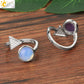 Cocktailring aus natürlichen Steine, Einstellbare Finger Ring für Damen