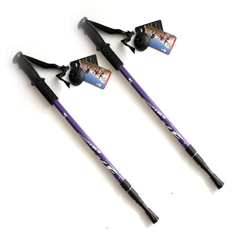2 Teil/para 135 CM Spazierstock Trekking, Stoßfest, Aluminiumlegierung Klettern Stick Teleskop zum Wandern