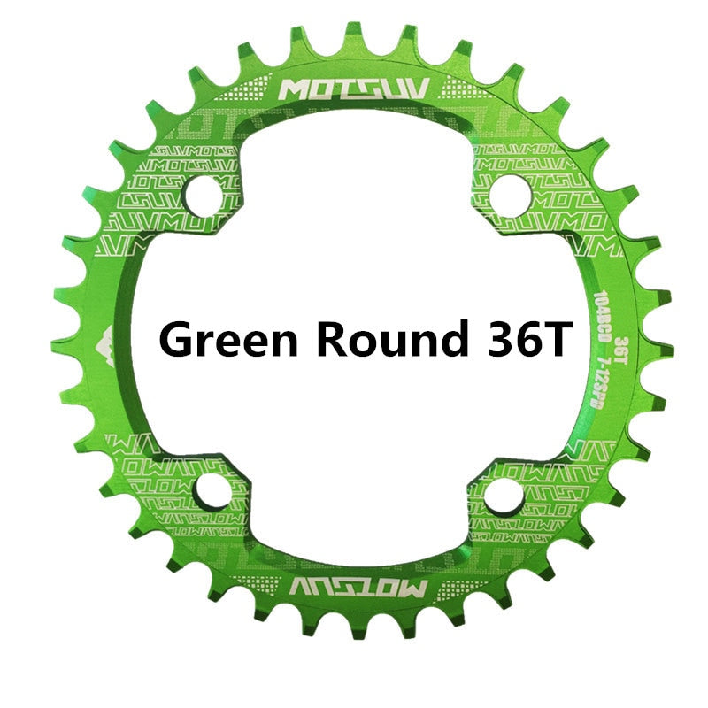 Runde Narrow Wide Kettenblatt MTB Mountainbike Fahrrad 32T, 34T, 36T, 38T Kurbelgarnitur Einzelne Zahn platte